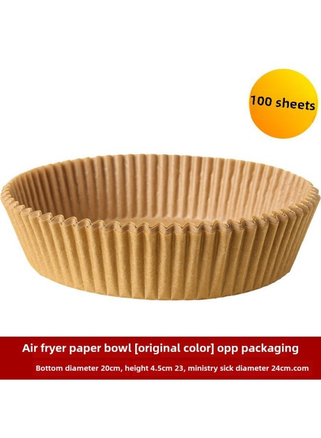 The Air Fryer Special Paper 5l Special Paper For Rectangular Air Fryer Paper Double Pot 10.4L 5.2L-Specifications:Round 20cm Opp Bag 100 Sheets  - Image 1
