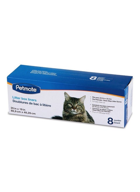24 Pack Of Booda Dome Clean Step Cat Box Liners Jumbo, 3 Boxes Each Containing 8 Liners