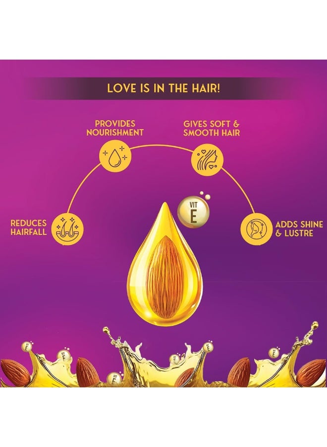 Bajaj Almond Drops Hair Nourishment Kit with 350ML Hair Oil & 340ML Shampoo for Hairfall Reduction & Soft, Shiny Hair - Image 2