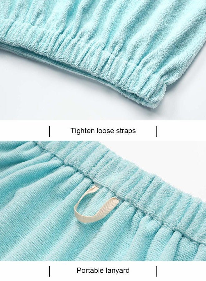 Kniffi Womens Wrap Towel Spa Wraps & Hair Towel Body Wrap Adjustable Closure Bathrobe, Blue, S-M - Image 5