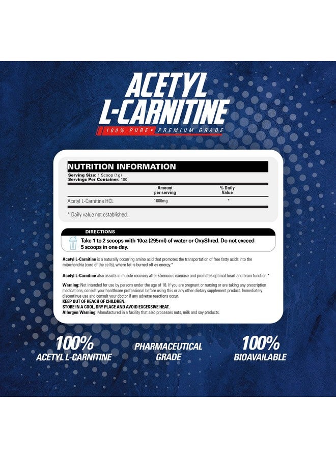 EHP Labs Acetyl L Carnitine Powder - Supports Natural Energy Production, Assists in Healthy Brain Function, Supports Heart Health, Vegan, Gluten Free, Non GMO - 100 Servings - Image 2