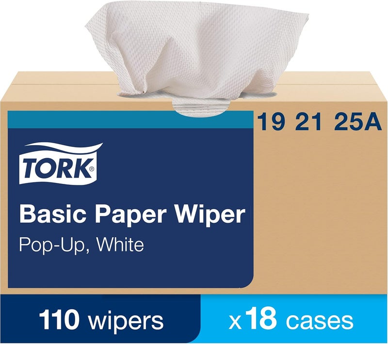Tork مناديل ورقية بيضاء من تورك قيمة صندوق منبثق 110 مناديل ورقية لكل عبوة 18 عبوة - Image 2