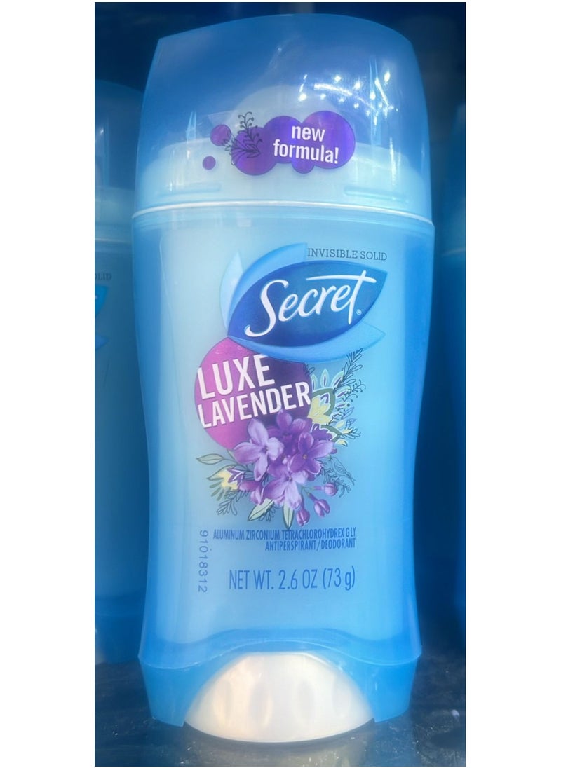 Secret - Invisible Solid Deodorant Luxe Lavender 73gm - Image 1