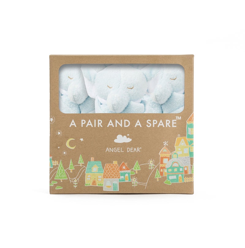 Angel Dear - Blue Elephant, Pair and a Spare Blankie Set - Image 5