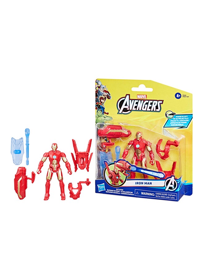 AVENGERS Marvel Avengers Epic Hero Series Battle Gear Iron Man Action Figure, 4-inch, Super Hero Toys For Kids Ages 4 and Up  - Image 1