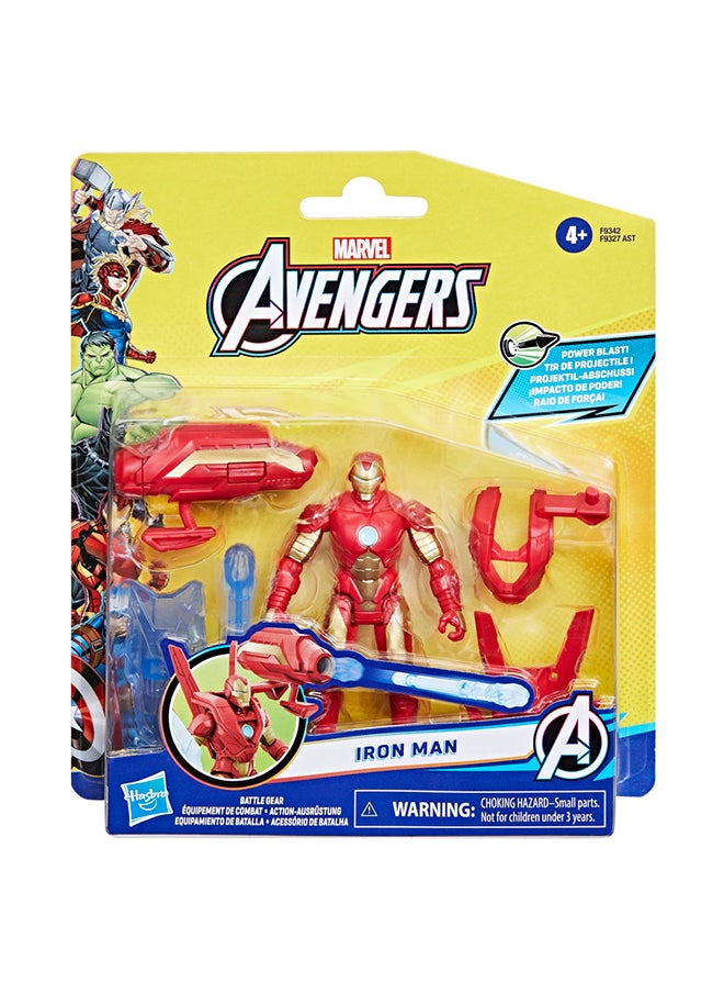 AVENGERS Marvel Avengers Epic Hero Series Battle Gear Iron Man Action Figure, 4-inch, Super Hero Toys For Kids Ages 4 and Up  - Image 2