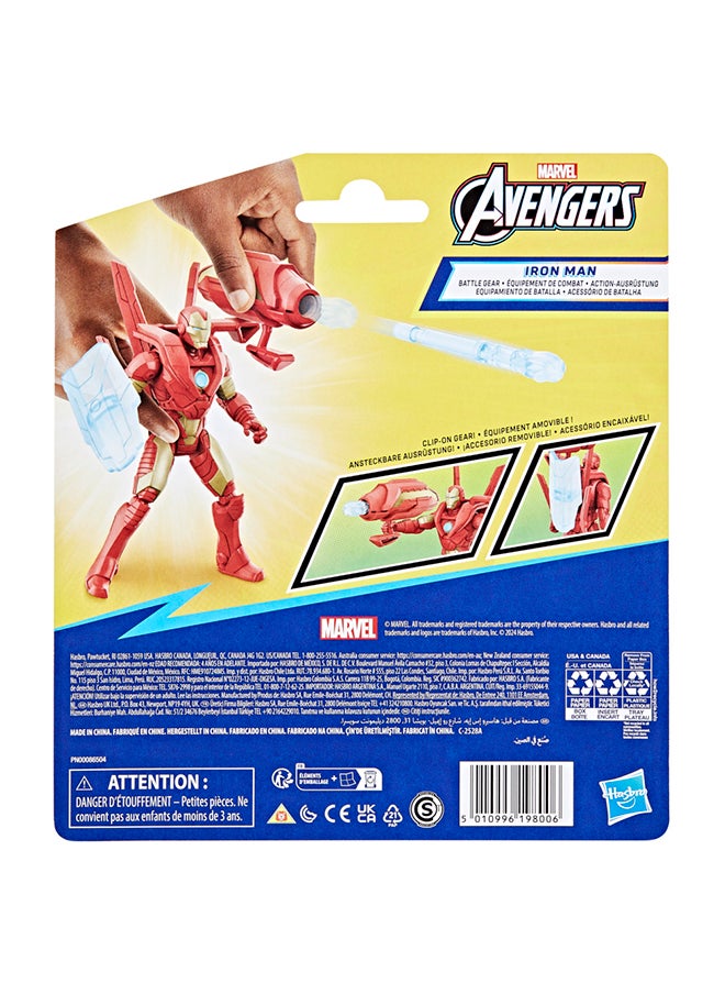 AVENGERS Marvel Avengers Epic Hero Series Battle Gear Iron Man Action Figure, 4-inch, Super Hero Toys For Kids Ages 4 and Up  - Image 3