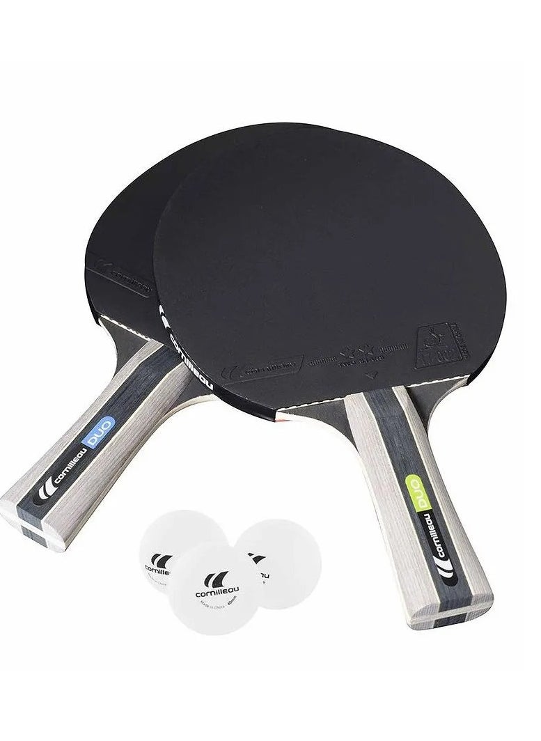 CORNILLEAU Sport Pack Duo – 2 Lightweight Table Tennis Bats With 5-Star Grip, 3 Durable 40Mm Balls, Ideal For Beginners & Casual Play  - Image 2