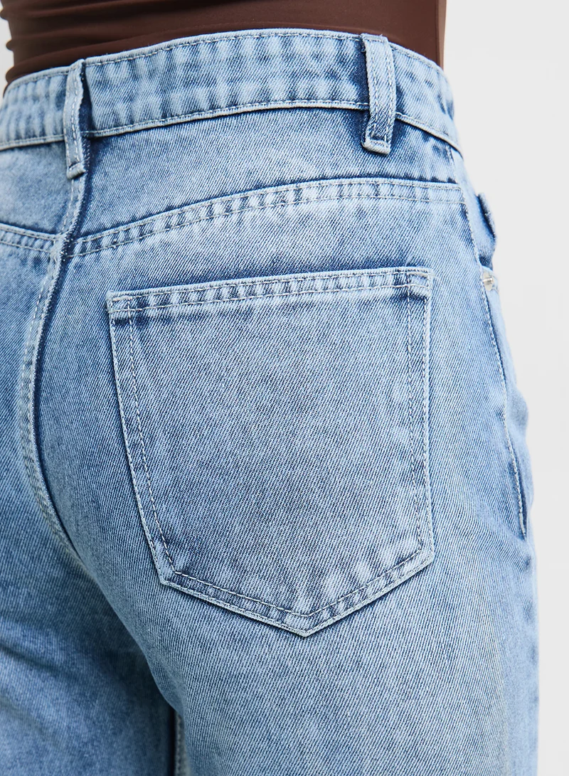 Ginger Mid Rise Straight Fit Jeans