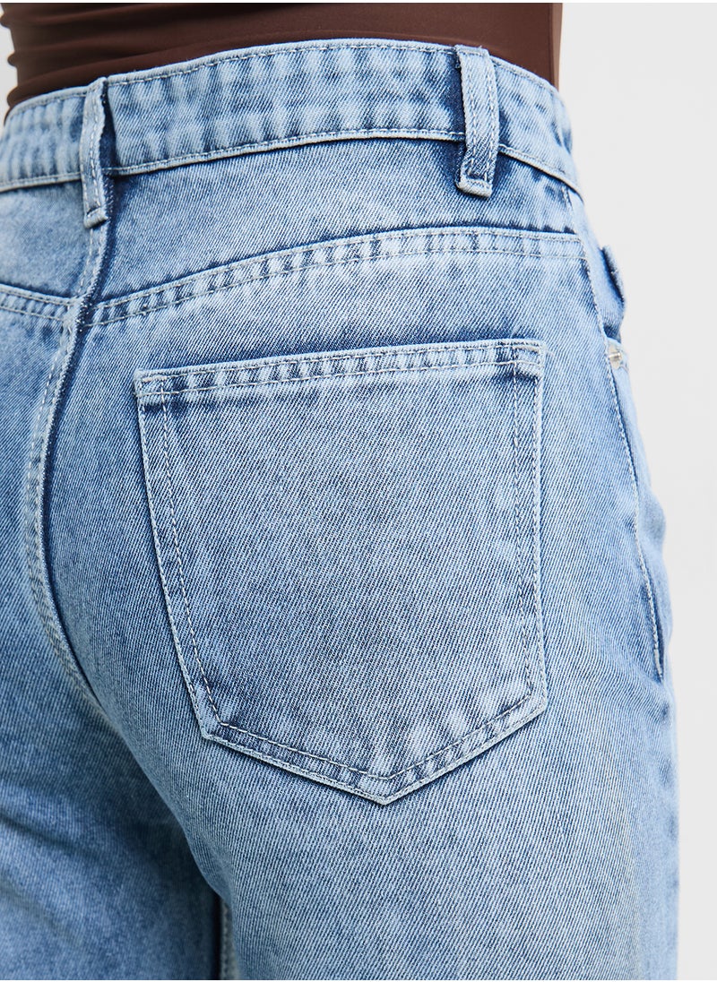 Ginger Mid Rise Straight Fit Jeans  - Image 5