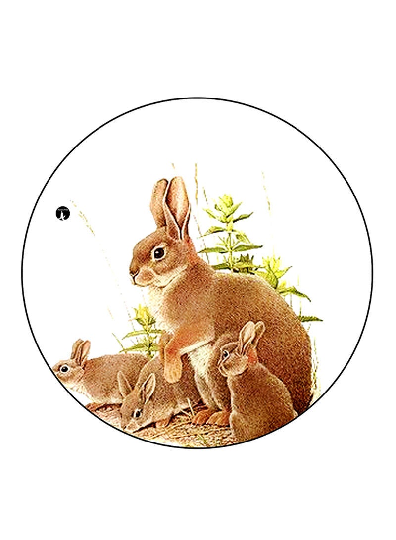 RKN Rabbits Printed Mouse Pad  Multicolour