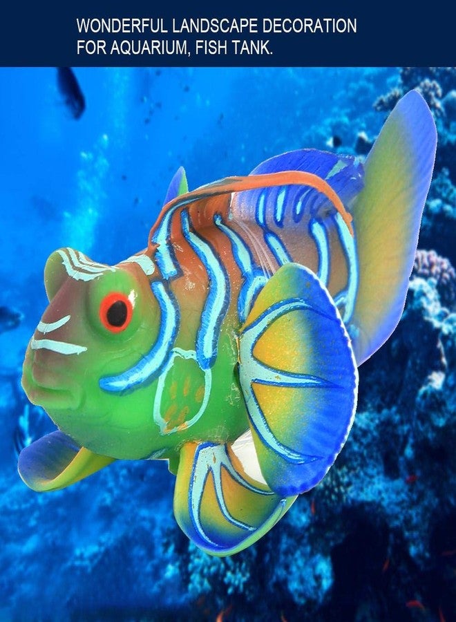 Zerodis Aquarium Simulated Fish, Lifelike Glowing Silicone Fake Fish Ornament with Suction Cup Aquarium Decor Floating Ornament(Green e) - Image 2