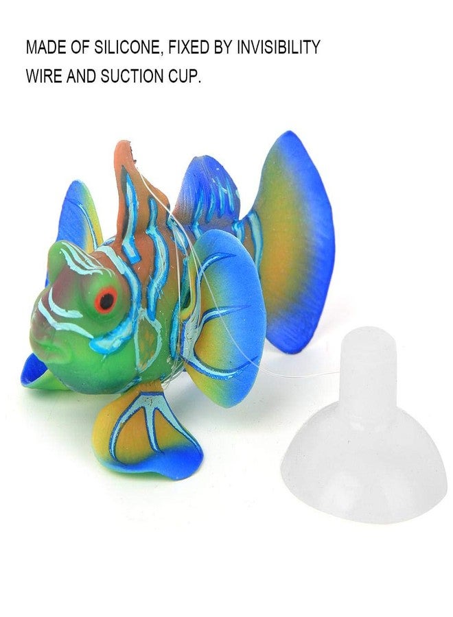 Zerodis Aquarium Simulated Fish, Lifelike Glowing Silicone Fake Fish Ornament with Suction Cup Aquarium Decor Floating Ornament(Green e) - Image 4