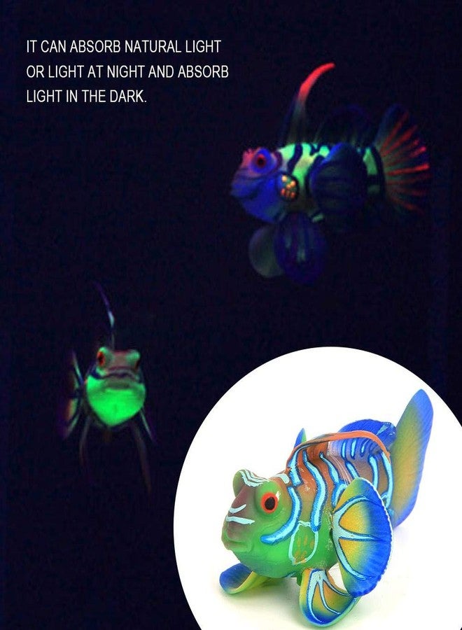 Zerodis Aquarium Simulated Fish, Lifelike Glowing Silicone Fake Fish Ornament with Suction Cup Aquarium Decor Floating Ornament(Green e) - Image 3