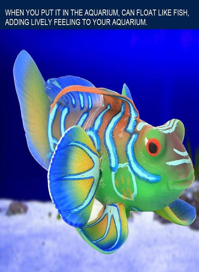 Zerodis Aquarium Simulated Fish, Lifelike Glowing Silicone Fake Fish Ornament with Suction Cup Aquarium Decor Floating Ornament(Green e) - Image 5