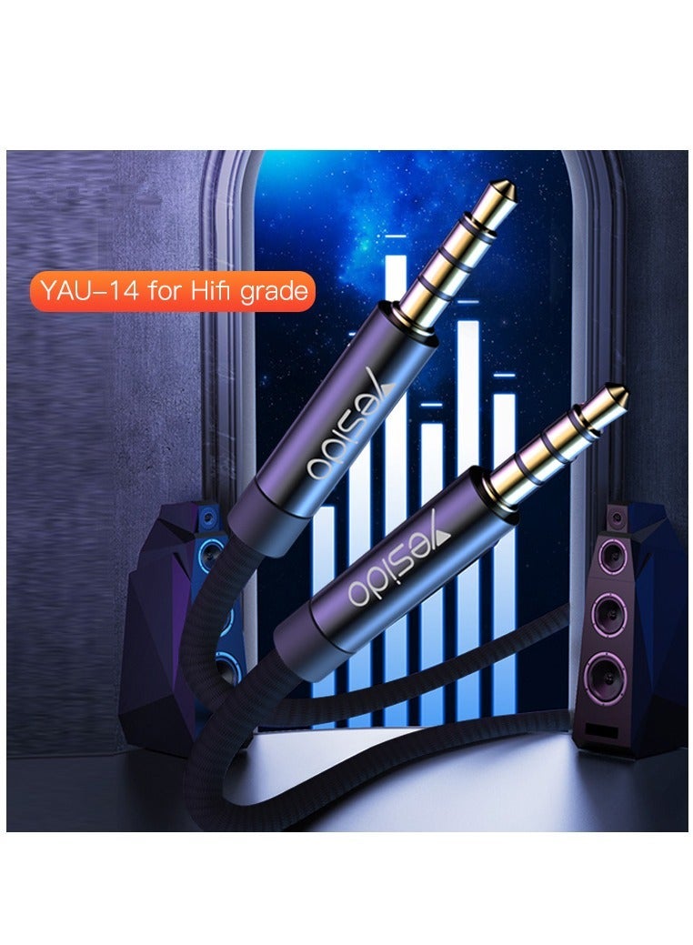 Yesido Nylon Braided 3.5Mm To 3.5mm Jack Aux Auxiliar Audio Cable for Tablet MP3 Laptop Phones - Image 2