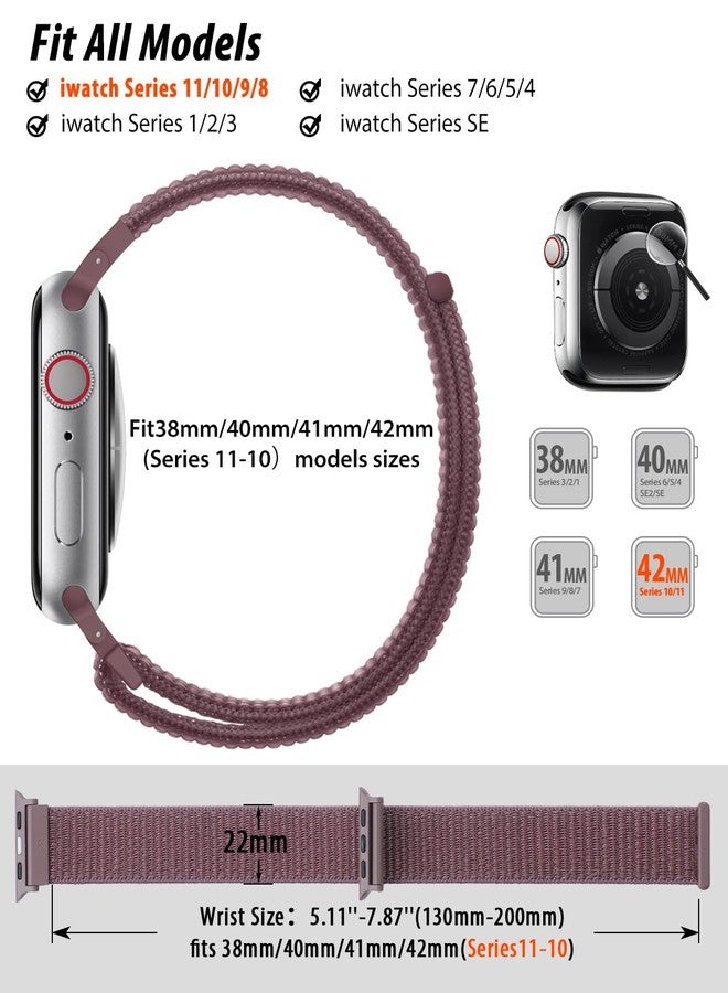 سوار رياضي من النايلون متوافق مع أساور ساعة Apple Watch 38 مم 40 مم 41 مم 42 مم للنساء والرجال، أحزمة معصم iWatch لسلسلة 11 10 9 8 7، قابل للتهوية، سوار ناعم مثالي للأنشطة الخارجية - Image 2