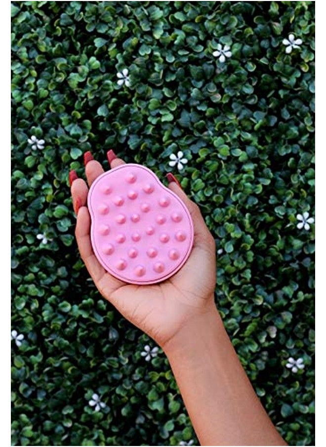 Rizos Curls - Pink Scalp Massage Brush Stimulates Scalp Improves Circulation Promotes Healthy Hair Growth & Scalp Health For All Hair Types - Image 1