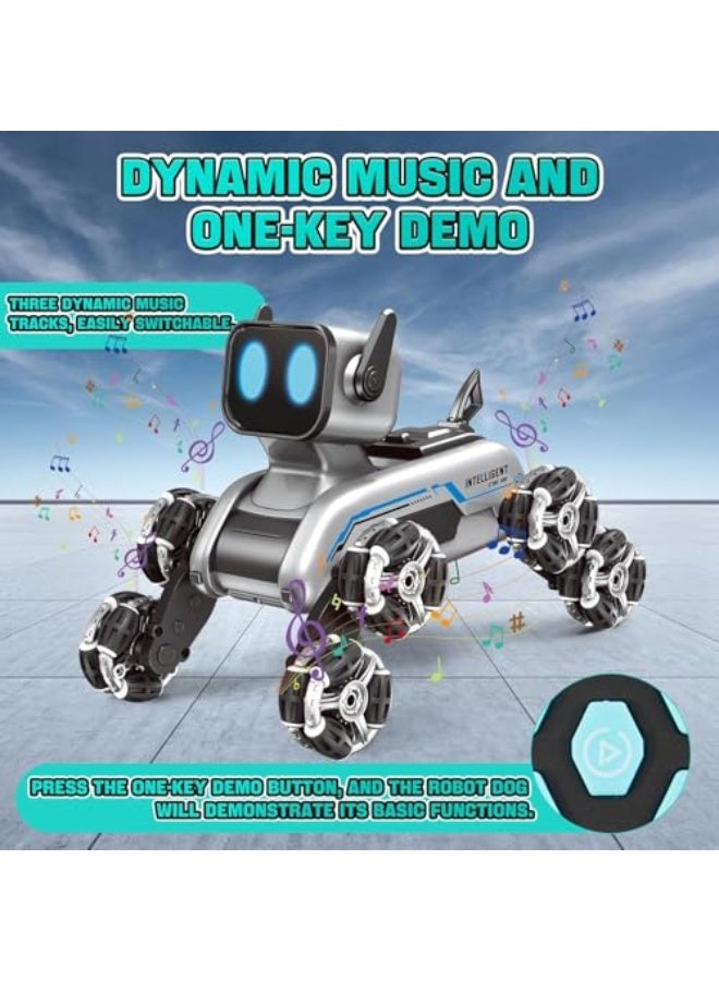 Azonee Children's Remote Control Robot Dog Toy, 2.4ghz 8wd Gesture Sensing Stunt Rc Car, With Music and Lights, Suitable for Children's Birthday Gifts for Boys Aged 6-12, Entertainment - Image 3