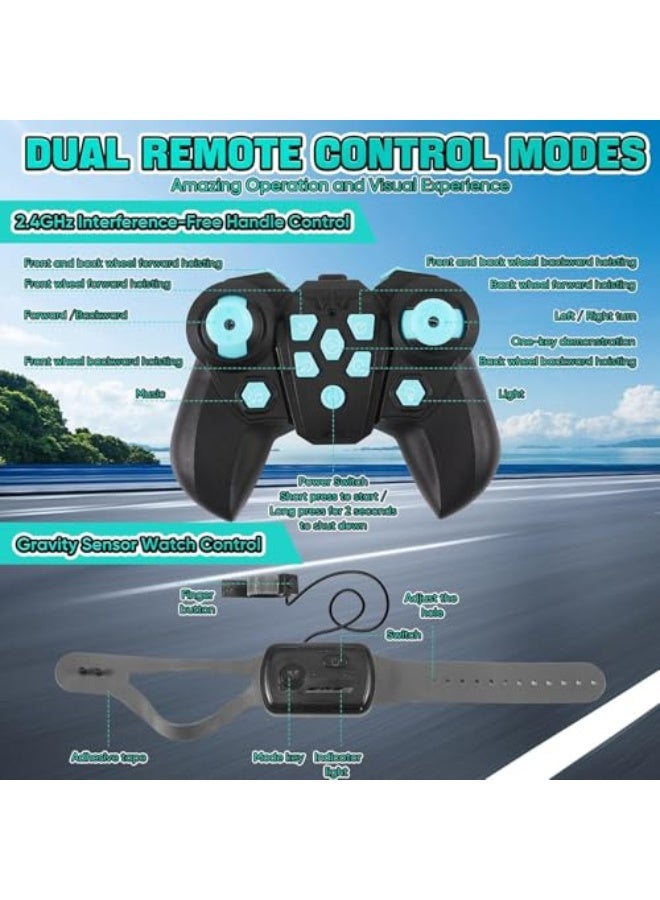 Azonee Children's Remote Control Robot Dog Toy, 2.4ghz 8wd Gesture Sensing Stunt Rc Car, With Music and Lights, Suitable for Children's Birthday Gifts for Boys Aged 6-12, Entertainment - Image 4