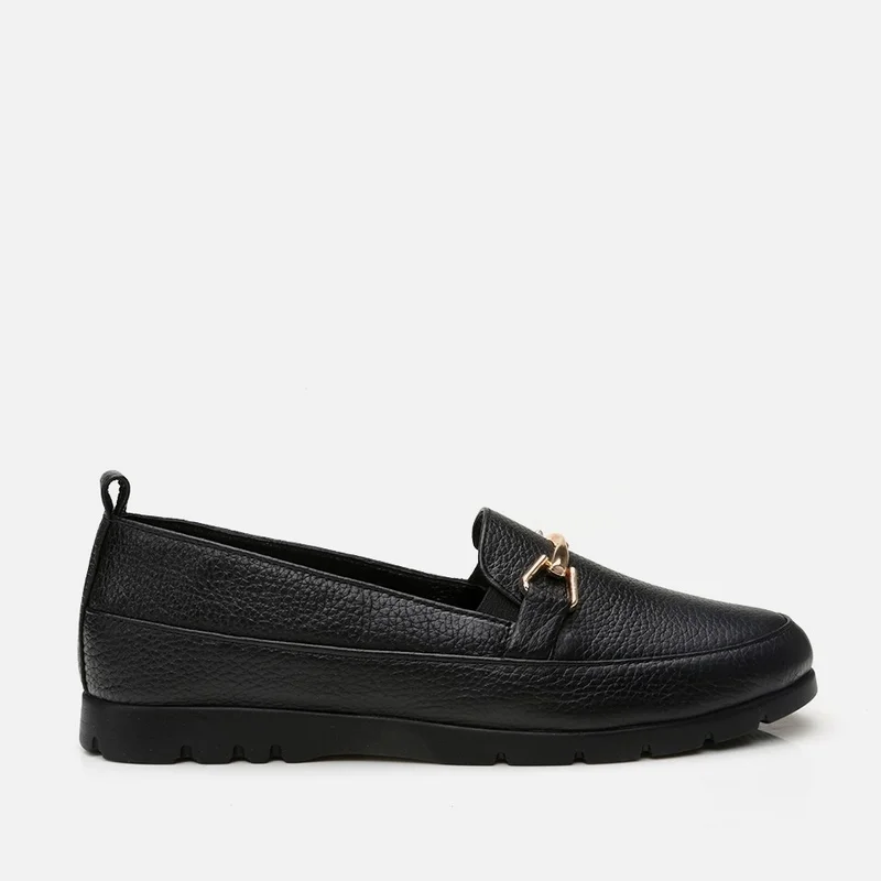 Hotiç 01AYH291480A100 GENUINE Leather Black Women's Loafer