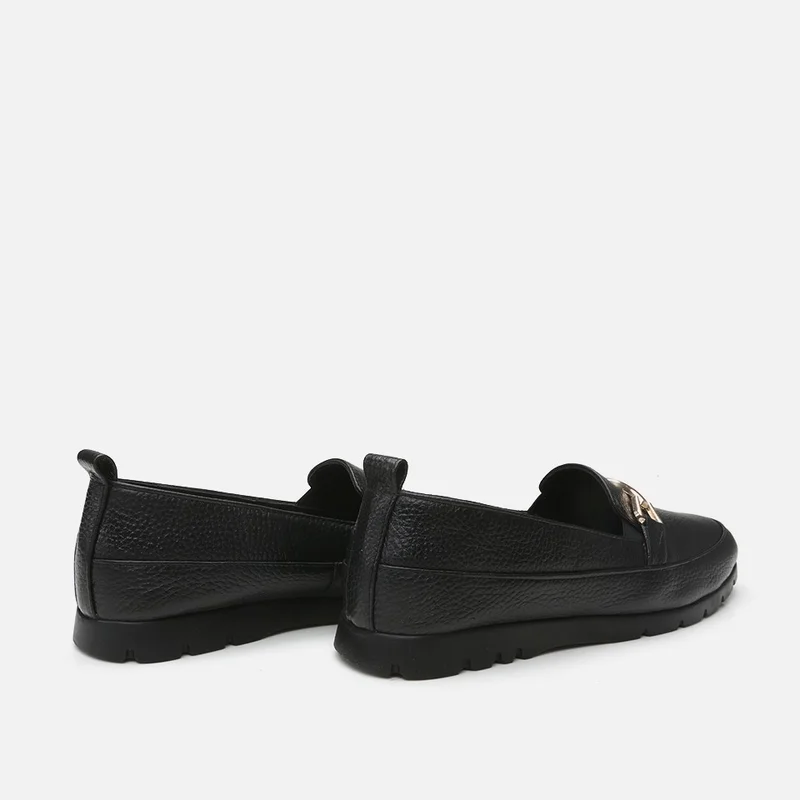 Hotiç 01AYH291480A100 GENUINE Leather Black Women's Loafer