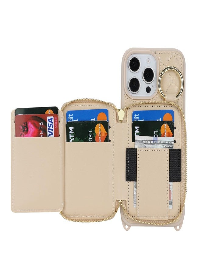 Hamany for iPhone 16 Pro Max Case Wallet with Card Holder for Women,for iPhone 16 Pro Max Phone case Wallet with Strap Credit Card Slots Crossbody with Kickstand Zipper Case-White - Image 5