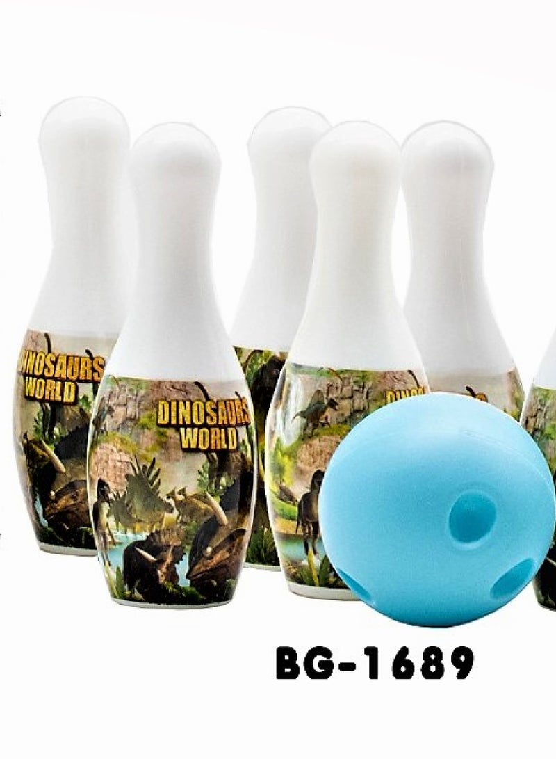 Kids' Jungle Safari Bowling Set (14cm) – 6 Pins & Ball - Image 2