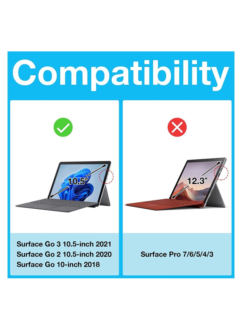 Procases Protective Case for Surface Go 3 2021 / Surface Go 2 2020 / Surface Go 2018, Slim Light Smart Cover Stand Hard Shell, Compatible with Surface Type Cover -Navy - Image 2