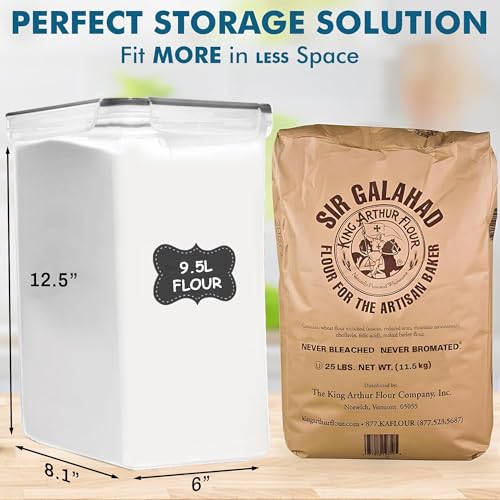 Shazo 2 PC (9.5L | 321 Oz) Extra Large Bulk Food Storage Containers with Airtight Lids for Flour, Sugar, Rice, Cereal & Pasta - Leakproof, BPA-Free Plastic Canisters for Kitchen & Pantry Organization - Image 2
