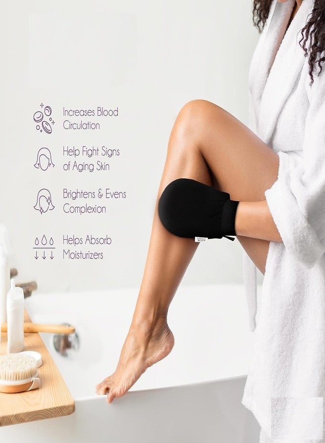 PRO ROOP Body Exfoliating Glove - Pure Viscose Fibre, Double-Layered Exfoliating Body Glove for Dead Skin, Tan Removal for Face and Body - Image 3