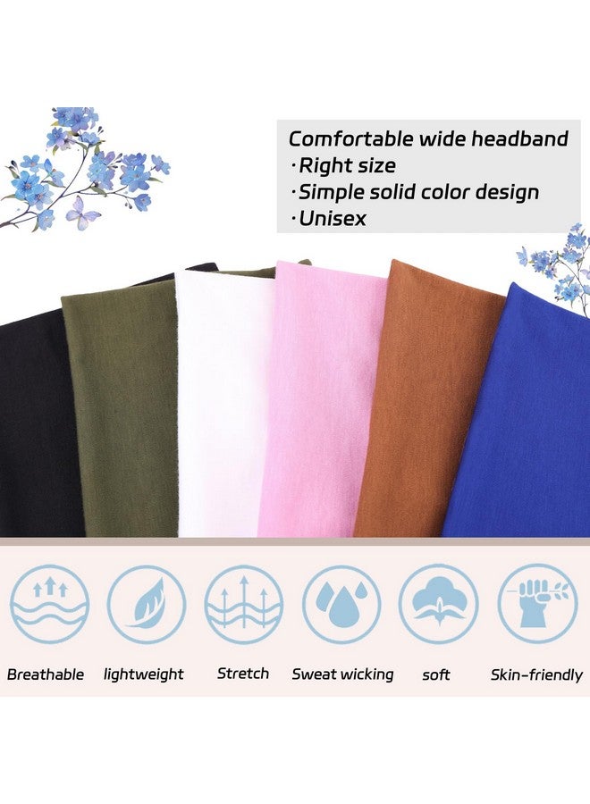 إكستريند عصابات رأس واسعة من XTREND للنساء، 6 قطع، عمامة كبيرة جدًا، عصابة رأس عصرية قابلة للتمدد، عصابة شعر بوهو، عصابة شعر رياضية للجري والتمرين، إكسسوارات للبنات (أسود، قهوة، أخضر عسكري، أبيض، وردي، أزرق) - Image 2