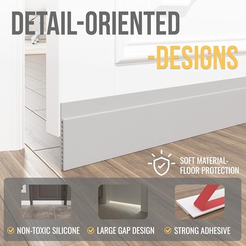 SYIPO Door Draft Stopper for Huge Gap, 3" W x 39" L, Adjustable, Gray - Image 5