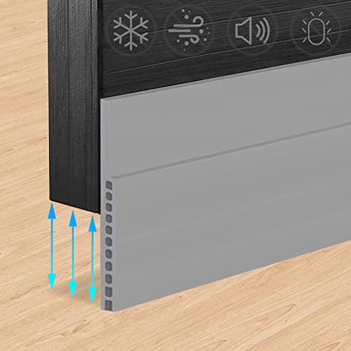SYIPO Door Draft Stopper for Huge Gap, 3" W x 39" L, Adjustable, Gray - Image 1