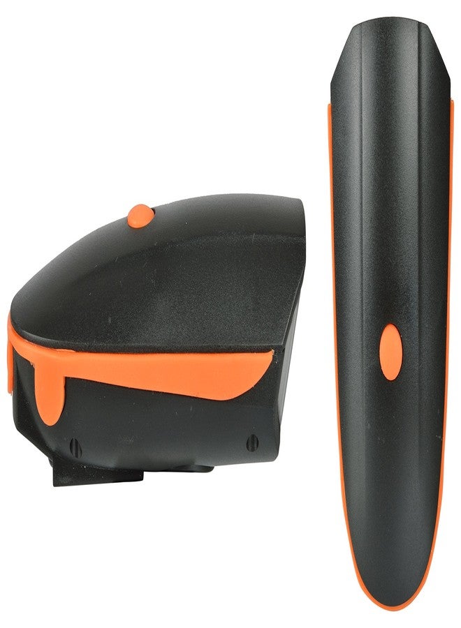 دارك هورس دراجة دارك هورس®، معيار CE، قابلة لإعادة الشحن عبر منفذ USB (2 في 1)، ضوء أمامي بثلاثة أوضاع، 250 لومن، وبوق عالي الصوت، مع زوج من مصابيح السيليكون الحمراء، مجموعة بثلاثة أوضاع - مجموعة موفرة للطاقة (برتقالي). - Image 2