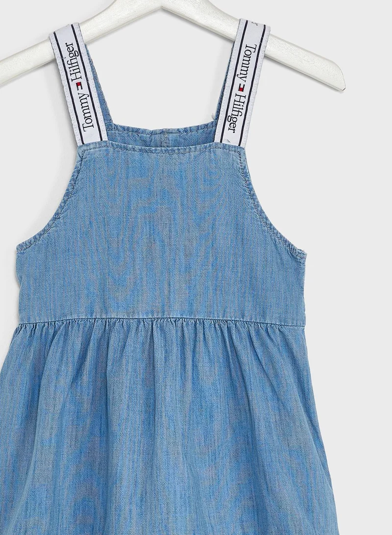 TOMMY HILFIGER Kids Lyocell Strap Denim Dress