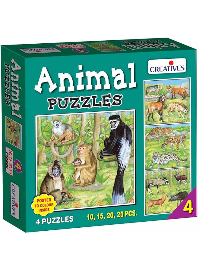 Creative's Educational Number 4 Animal Puzzle 25 Piece - Image 1