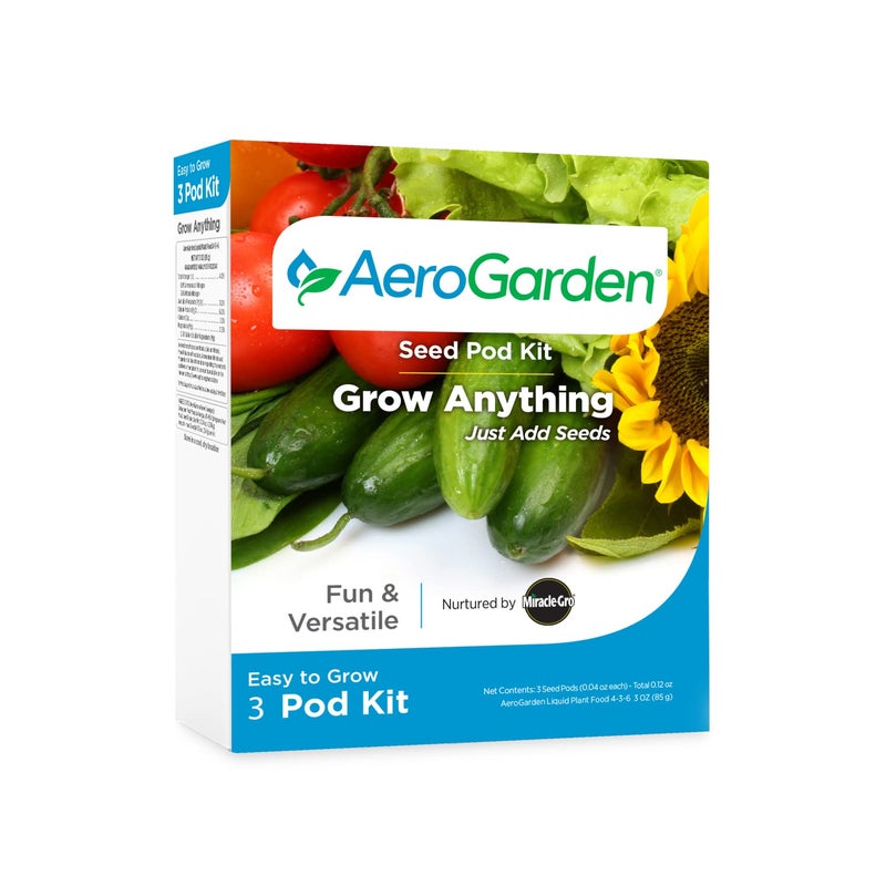AeroGarden Grow Anything Seed Pod Kit for AeroGarden Hydroponic Indoor Garden, 3-Pod - Image 1