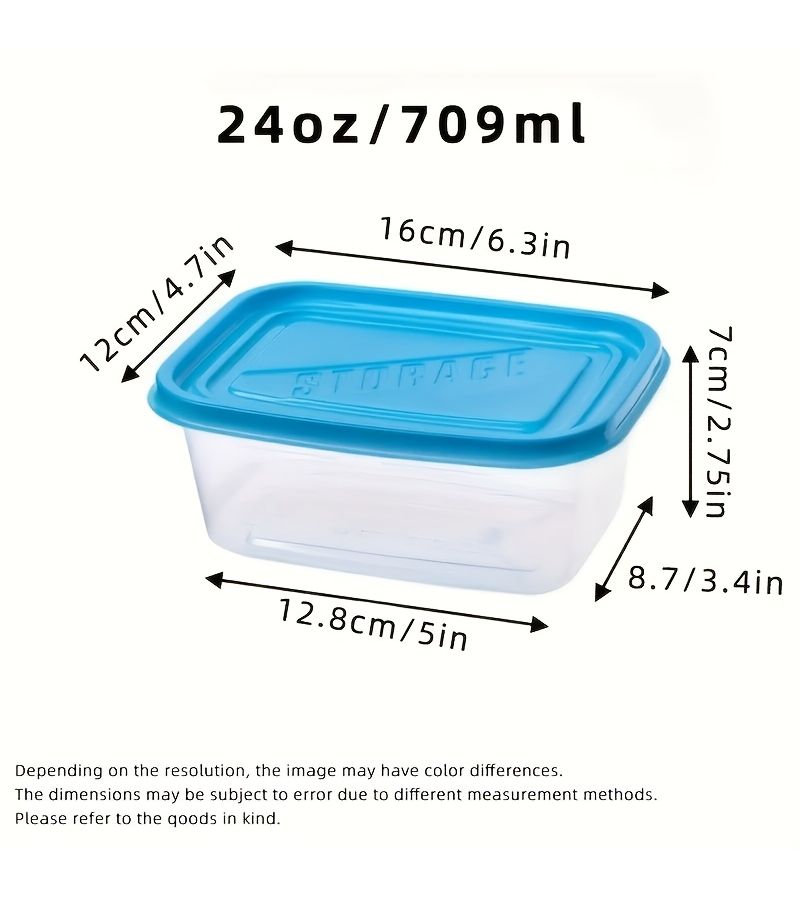 20 Pieces Clear Food Storage Boxes with Lids Reusable Stackable Leak Proof Microwave and Dishwasher Safe - Image 5