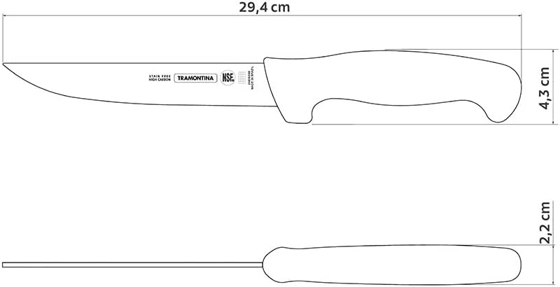 ترامونتينا 6-Inch Professional Boning Knife with Blue Handle
