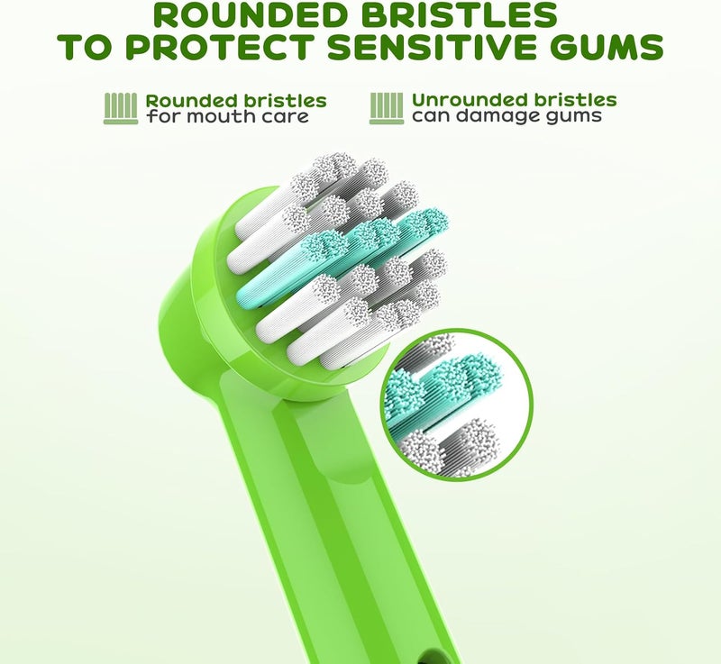 REDTRON - Children's Electric Toothbrush Heads Compatible with Oral B, Soft Bristles Children's Toothbrush Heads, Children's Replacement Toothbrush Head for Sensitive Teeth and Gums (Pack of 16) - Image 3
