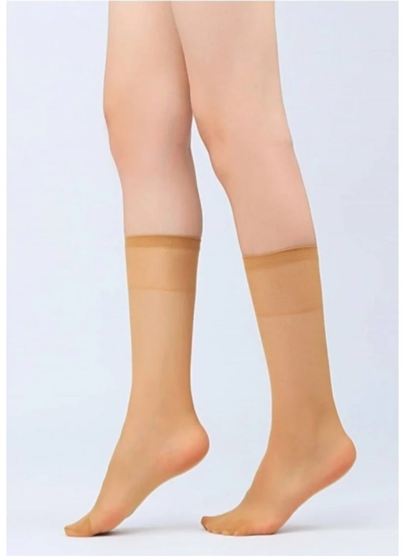 Müjde 3 Pieces Skin Color Thin Socks