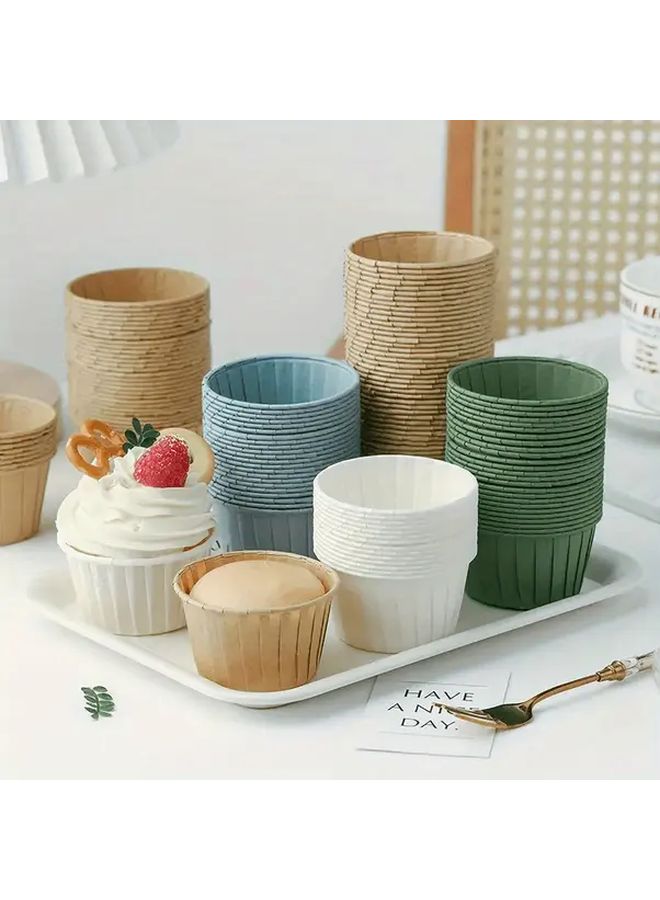 White Cupcake Liners Heat Resistant Greaseproof Baking Cups For Muffins Parties - Image 5