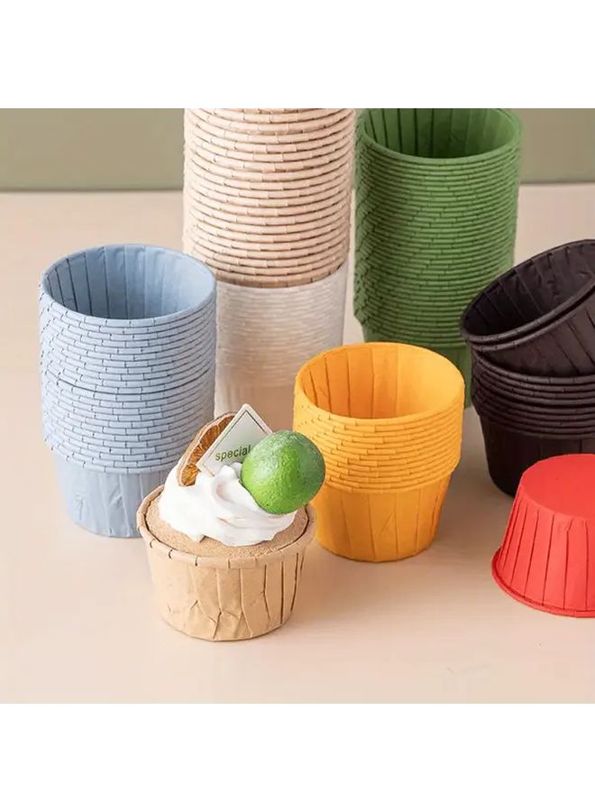 White Cupcake Liners Heat Resistant Greaseproof Baking Cups For Muffins Parties - Image 2