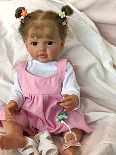 KOKOMANDY Lifelike Reborn Baby Dolls Girl Silicone Full Body 22 Inch 55cm Real Reborn Girl Baby Waterproof Bath Cuter Toddler Doll Gifts - Image 5