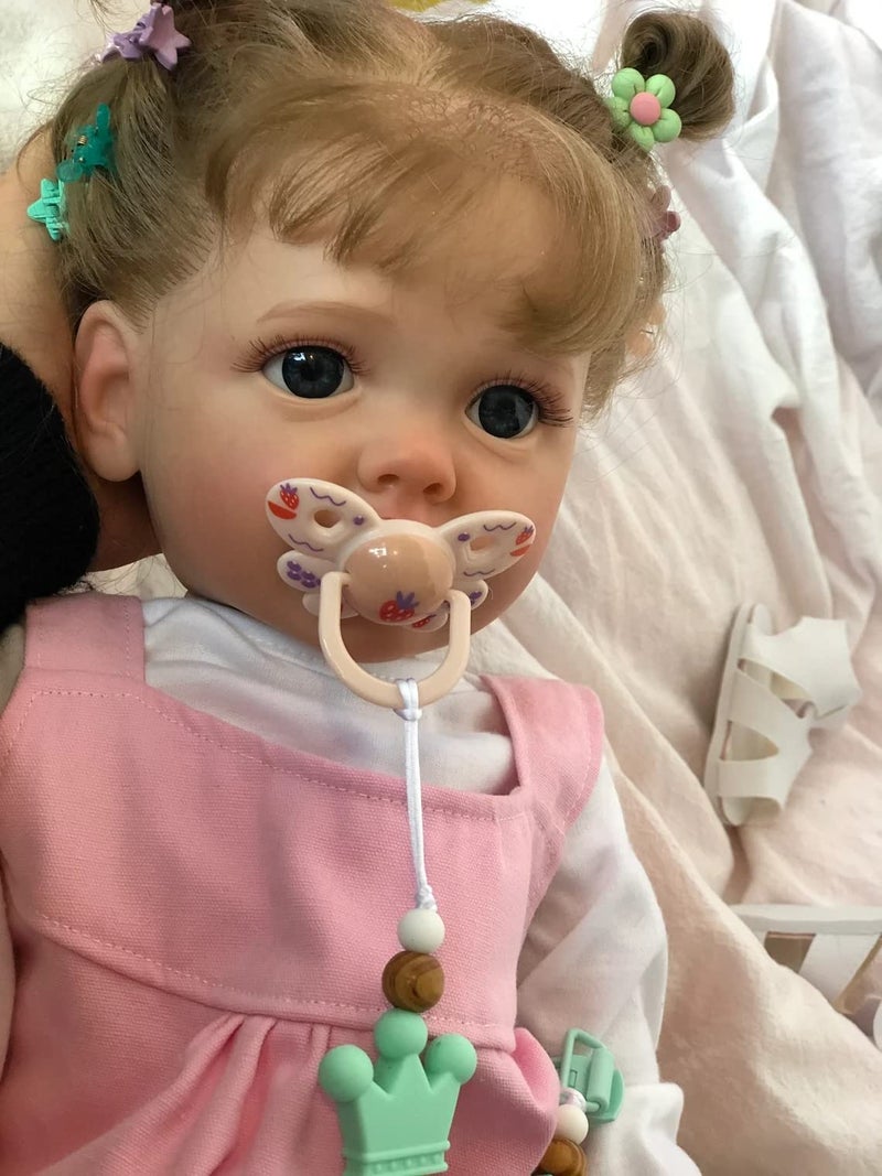 KOKOMANDY Lifelike Reborn Baby Dolls Girl Silicone Full Body 22 Inch 55cm Real Reborn Girl Baby Waterproof Bath Cuter Toddler Doll Gifts - Image 3