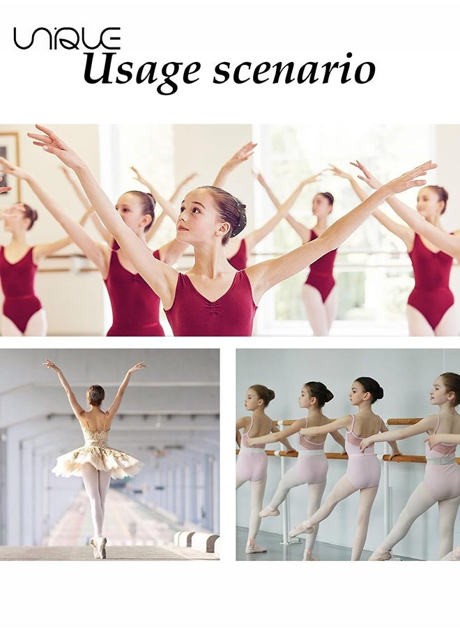 Unique - 4 Pack Hair Nets with，Hair Bun Nets, Elastic Hair Nets, Net Hairstyle Aid Bun for Ballerinas and Nurses（Black + White） - Image 1