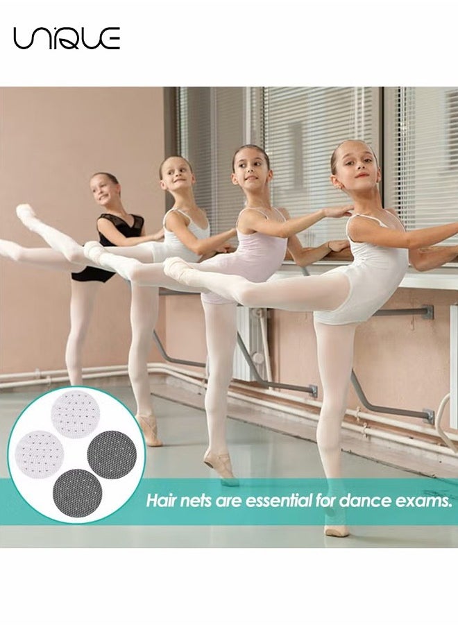 Unique - 4 Pack Hair Nets with，Hair Bun Nets, Elastic Hair Nets, Net Hairstyle Aid Bun for Ballerinas and Nurses（Black + White） - Image 1