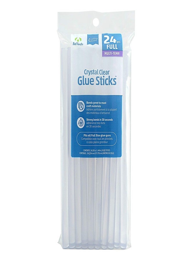 AdTech Hot Glue Sticks 10" Full Size, Clear, 24 Sticks - Image 1