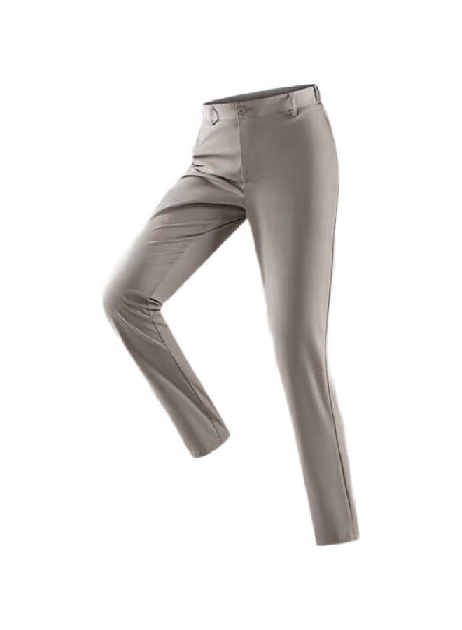 Jingzao Straight-Leg Casual Pants For Men, Autumn Workwear Trousers, Business Commute, Easy-Care All Seasons, Black, Size L